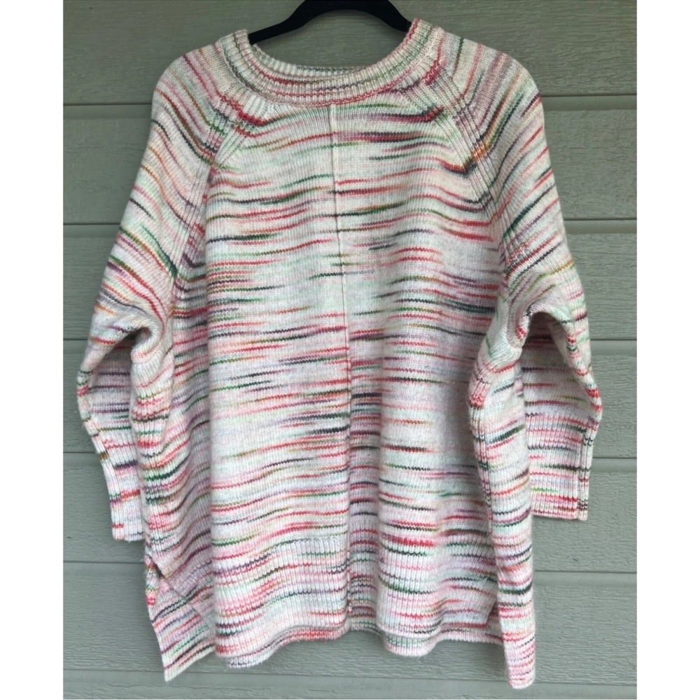 Lou & Grey for LOFT Colorful Striped Crew Neck Soft Sweater